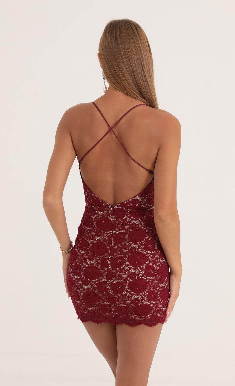 Picture Edwina Floral Lace Corset Dress in Red. Source: https://media.lucyinthesky.com/data/Oct22/800xAUTO/f80f60e1-cde0-467d-baaa-447b112a874b.jpg
