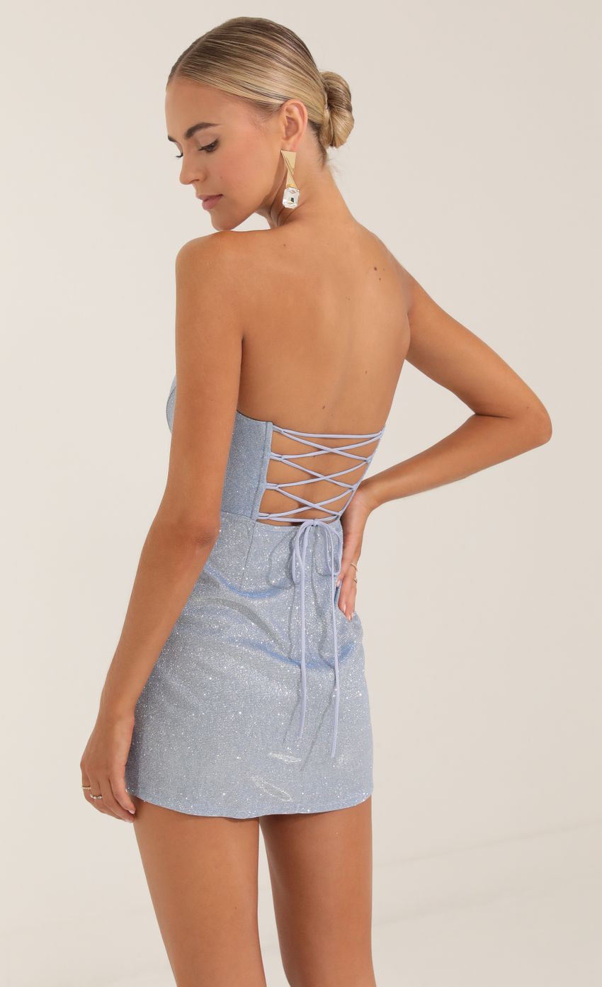 Picture Edna Knit Metallic Bodycon Dress in Blue. Source: https://media.lucyinthesky.com/data/Oct22/850xAUTO/636481a1-3ba9-4e69-a658-6d300db725e0.jpg