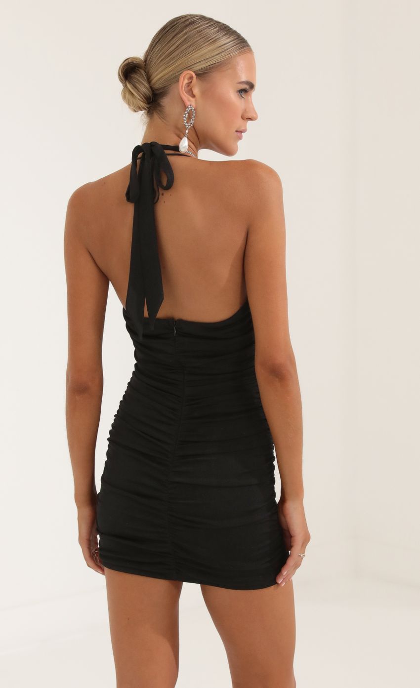 Picture Gracen Slinky Bodycon Dress in Black. Source: https://media.lucyinthesky.com/data/Oct22/850xAUTO/9efa772f-a51a-4f03-ac41-012d60e62a42.jpg