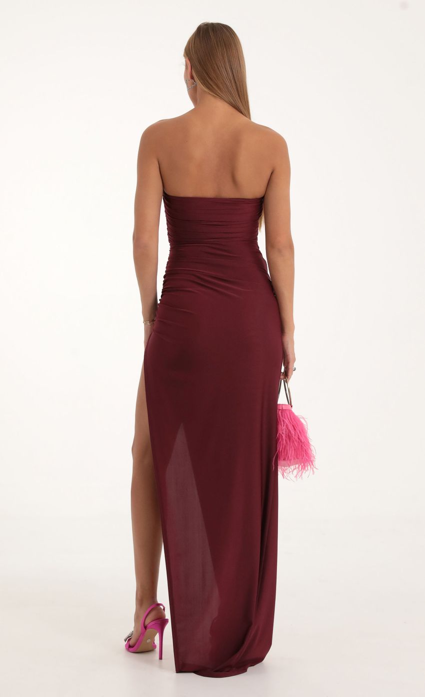 Picture Sana Corset Strapless Maxi Dress in Red. Source: https://media.lucyinthesky.com/data/Oct22/850xAUTO/e4bacbe3-35d8-4efa-89bb-48aefeb40565.jpg