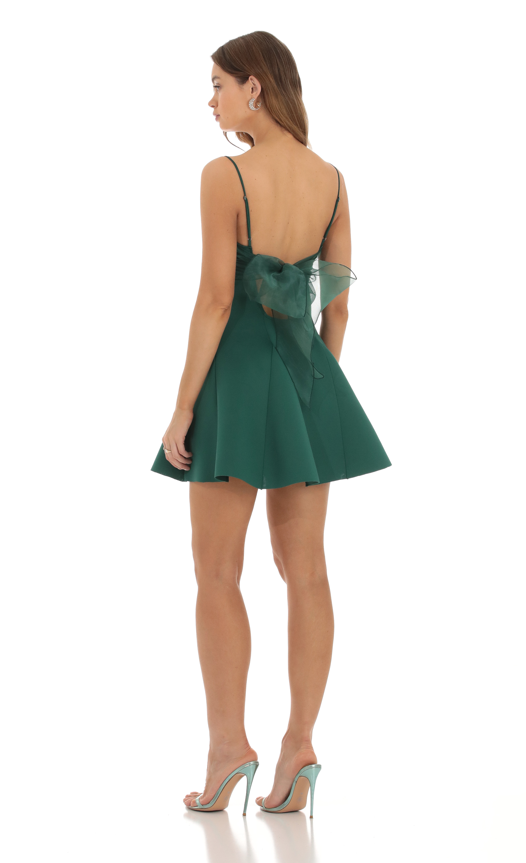 Yule A-Line Mini Dress in Green