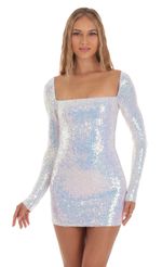 Picture Sequin Square Neck Bodycon Dress in Royal Blue. Source: https://media.lucyinthesky.com/data/Oct23/150xAUTO/aecdefc0-9042-4582-b064-0320a042e777.jpg