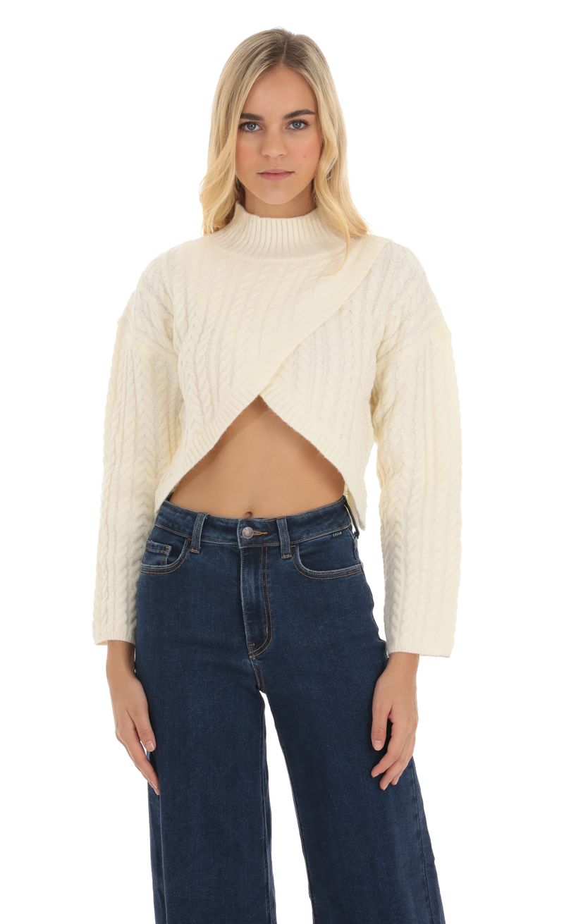 Cream hot sale wrap jumper