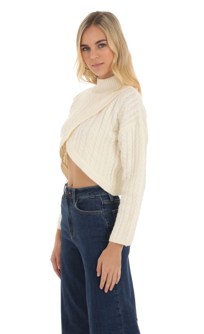 Cream hot sale wrap jumper