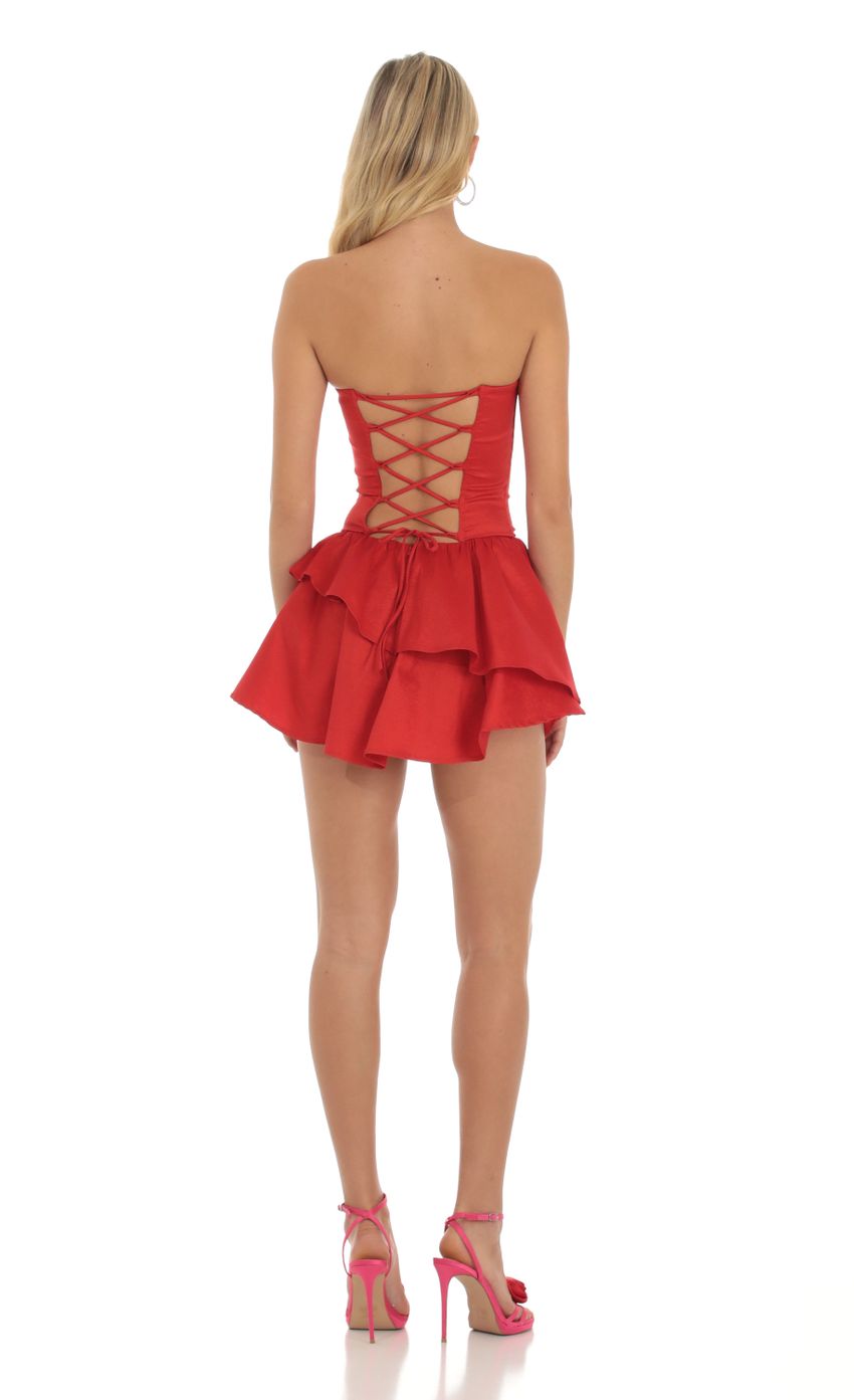 Picture Enid Corset Strapless Dress in Red. Source: https://media.lucyinthesky.com/data/Oct23/850xAUTO/6a33d136-59f8-4779-8183-c5c9861c69f1.jpg