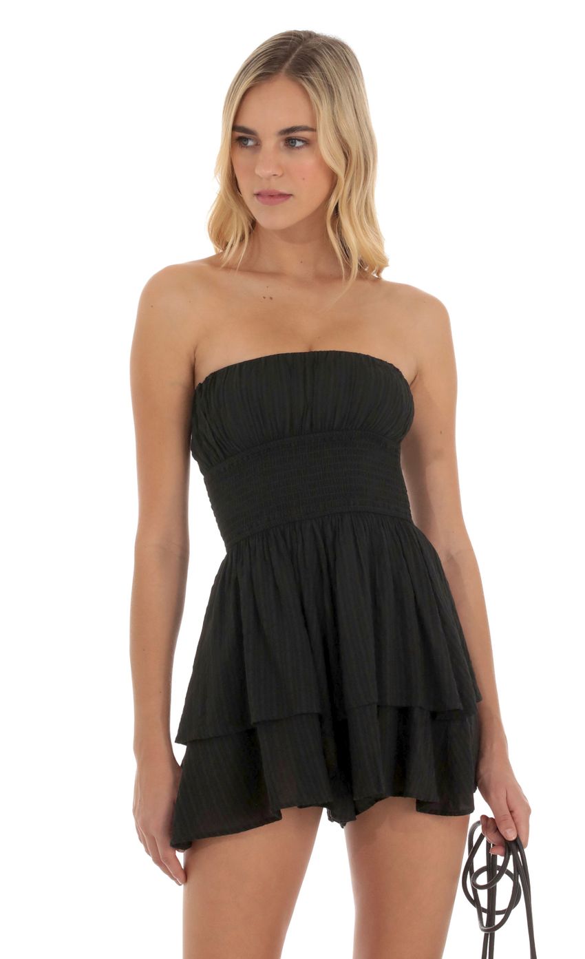 Picture Aileen Strapless Romper in Black. Source: https://media.lucyinthesky.com/data/Oct23/850xAUTO/9eff1b48-351e-436e-a3e6-0837f5834aa0.jpg
