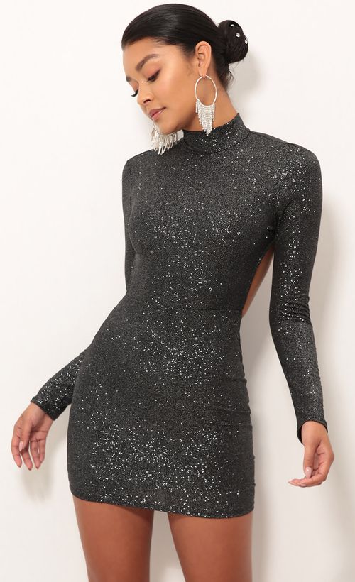 Picture Black Crystal Open Back Dress. Source: https://media.lucyinthesky.com/data/Sep18_1/500xAUTO/0Y5A7586XS.JPG