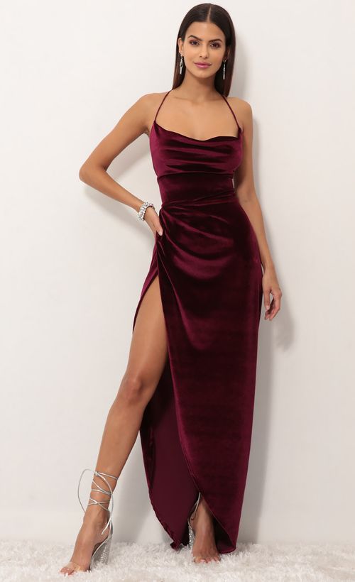 red velvet floor length dress Big sale - OFF 62%