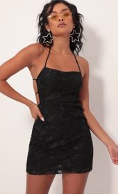 Picture thumb Calabria Sparkly Embroidered Lace Dress in Black. Source: https://media.lucyinthesky.com/data/Sep19_1/170xAUTO/781A1997.JPG