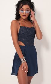 Picture thumb Paris Lace Chiffon Dress in Navy. Source: https://media.lucyinthesky.com/data/Sep19_2/170xAUTO/781A0876.JPG