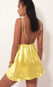 Picture thumb Skye Shoulder Tie Dress in Yellow. Source: https://media.lucyinthesky.com/data/Sep19_2/170xAUTO/781A3422.JPG