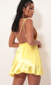 Picture thumb Skye Shoulder Tie Dress in Yellow. Source: https://media.lucyinthesky.com/data/Sep19_2/170xAUTO/781A3428.JPG