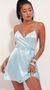 Picture Charlotte Satin A-Line Dress in Light Blue. Source: https://media.lucyinthesky.com/data/Sep19_2/50x90/781A3681.JPG