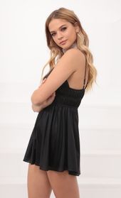 Picture thumb Florence Lace Up Dress In Metallic Black. Source: https://media.lucyinthesky.com/data/Sep20_1/170xAUTO/781A90991.JPG