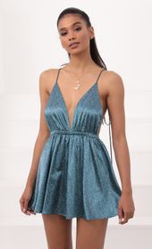 Picture thumb Skye Shoulder Tie Dress in Green Satin. Source: https://media.lucyinthesky.com/data/Sep20_2/170xAUTO/781A07381.JPG