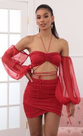 Picture thumb Evelyn Off-the-Shoulder Long Sleeve Set in Red. Source: https://media.lucyinthesky.com/data/Sep20_2/170xAUTO/781A8023.JPG