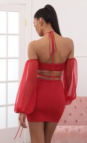 Picture thumb Evelyn Off-the-Shoulder Long Sleeve Set in Red. Source: https://media.lucyinthesky.com/data/Sep20_2/170xAUTO/781A8108.JPG