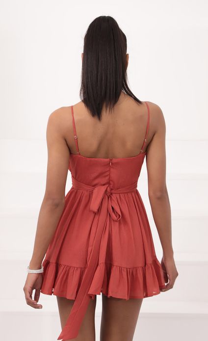 molly ruffled chiffon dress