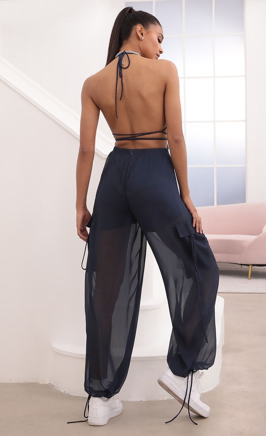 Picture Mya Pant Set In Navy Chiffon. Source: https://media.lucyinthesky.com/data/Sep20_2/850xAUTO/781A1984.JPG