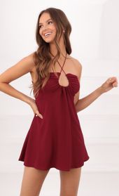 Picture thumb Adelaide Fit and Flare Dress in Burgundy Pinstripe. Source: https://media.lucyinthesky.com/data/Sep21_1/170xAUTO/1V9A5619.JPG