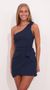 Picture Chelsea Shoulder Tie Dress in Navy. Source: https://media.lucyinthesky.com/data/Sep21_1/50x90/1V9A0185.JPG