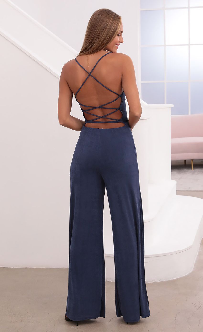 Picture Eliana Cowl Neck Jumpsuit in Navy. Source: https://media.lucyinthesky.com/data/Sep21_1/850xAUTO/1V9A0567.JPG