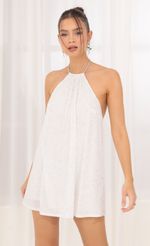 Picture Tallulah Glitter Open Back Dress in White. Source: https://media.lucyinthesky.com/data/Sep22/150xAUTO/48d3bb6d-15fb-4840-95c2-ba015ba8b8f5.jpg