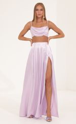 Picture Aggie Two Piece Maxi Skirt Set in Purple. Source: https://media.lucyinthesky.com/data/Sep22/150xAUTO/8f9f3fc6-e449-4fd1-8bce-02534539ad5f.jpg