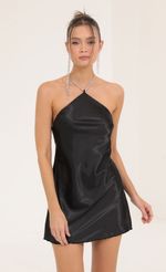 Picture Liliana Rhinestone Halter Slip Dress in Black. Source: https://media.lucyinthesky.com/data/Sep22/150xAUTO/b38f497f-5b0e-4565-8706-43670b056ae2.jpg