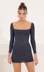 Picture Giulia Square Neck Dress in Black Sequin. Source: https://media.lucyinthesky.com/data/Sep22/150xAUTO/f7ee45e8-4a27-4ee1-8682-868b4dd2c5f1.jpg