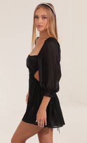 Picture thumb Tora Stripped Chiffon Open Back Dress in Black. Source: https://media.lucyinthesky.com/data/Sep22/170xAUTO/0162fc62-954a-4dff-b00f-1bfd8769addc.jpg