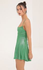 Picture thumb Debi Metallic A-Line Dress in Green. Source: https://media.lucyinthesky.com/data/Sep22/170xAUTO/0ef5ec86-4d67-47db-a794-3618fc9bac02.jpg