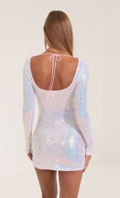 Picture thumb Anahi Iridescent Sequin Long Sleeve Dress in LightPink. Source: https://media.lucyinthesky.com/data/Sep22/170xAUTO/1d41a2a0-ec82-4eff-9dc6-a9172a9476b0.jpg