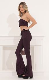 Picture thumb Kimmy Purple Glitter Two Piece Pant Set in Black. Source: https://media.lucyinthesky.com/data/Sep22/170xAUTO/33428192-5ac5-4f0f-9e31-f5a06b93ca54.jpg