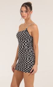 Picture thumb Gina Checkered Mesh One Shoulder Dress in Black and White . Source: https://media.lucyinthesky.com/data/Sep22/170xAUTO/3a495469-59a3-4d72-a3d4-d14fc4642e9f.jpg