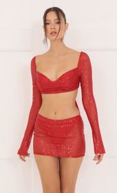 Picture thumb Melinda Sequin Three Piece Skirt Set in Red. Source: https://media.lucyinthesky.com/data/Sep22/170xAUTO/51d4f2f7-3f3b-4a01-bc9c-137b42df310f.jpg