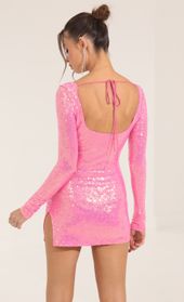 Picture thumb Anahi Iridescent Sequin Long Sleeve Dress in Pink. Source: https://media.lucyinthesky.com/data/Sep22/170xAUTO/7a418ff9-f3a1-42de-872f-813cd8aedbdf.jpg