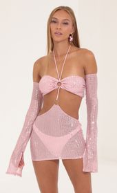 Picture thumb Eilish Mesh Sequin Three Piece Set in Pink. Source: https://media.lucyinthesky.com/data/Sep22/170xAUTO/997b9e81-b775-4077-aee6-bb3885114df8.jpg
