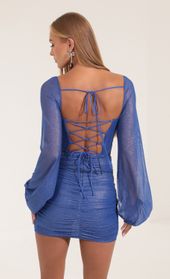 Picture thumb Doe Glitter Mesh Long Sleeve Dress in Blue. Source: https://media.lucyinthesky.com/data/Sep22/170xAUTO/ab092ae4-650b-43b6-9614-c9dfafdf2b4a.jpg