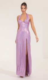 Picture thumb Darcia Sequin Halter Maxi Dress in Purple  . Source: https://media.lucyinthesky.com/data/Sep22/170xAUTO/b4ff1f74-2448-460c-ba9d-7370e04d1efe.jpg