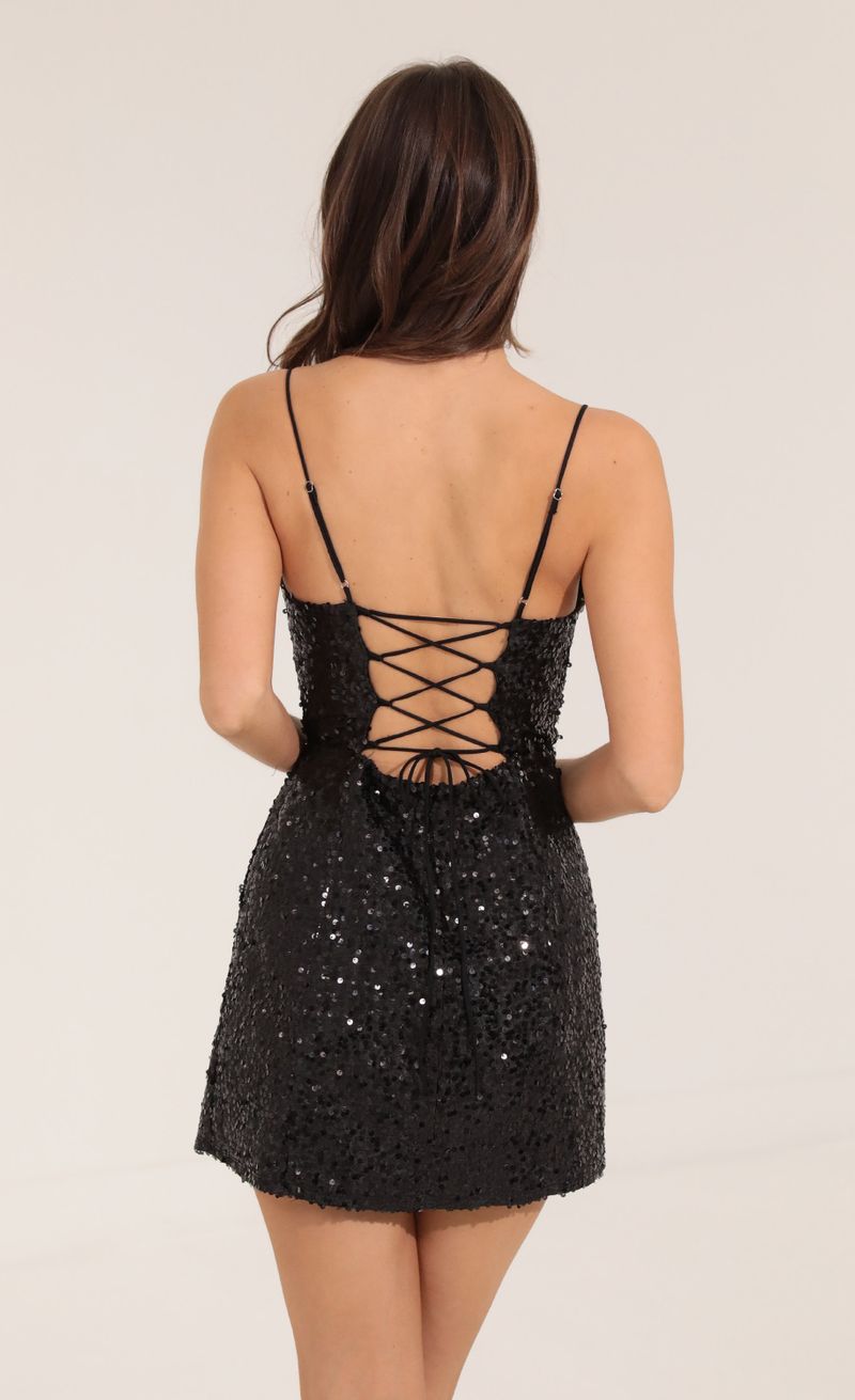 Picture Alison Sequin Corset Dress in Black. Source: https://media.lucyinthesky.com/data/Sep22/800xAUTO/0333614f-fe58-493f-ac21-d91246392946.jpg