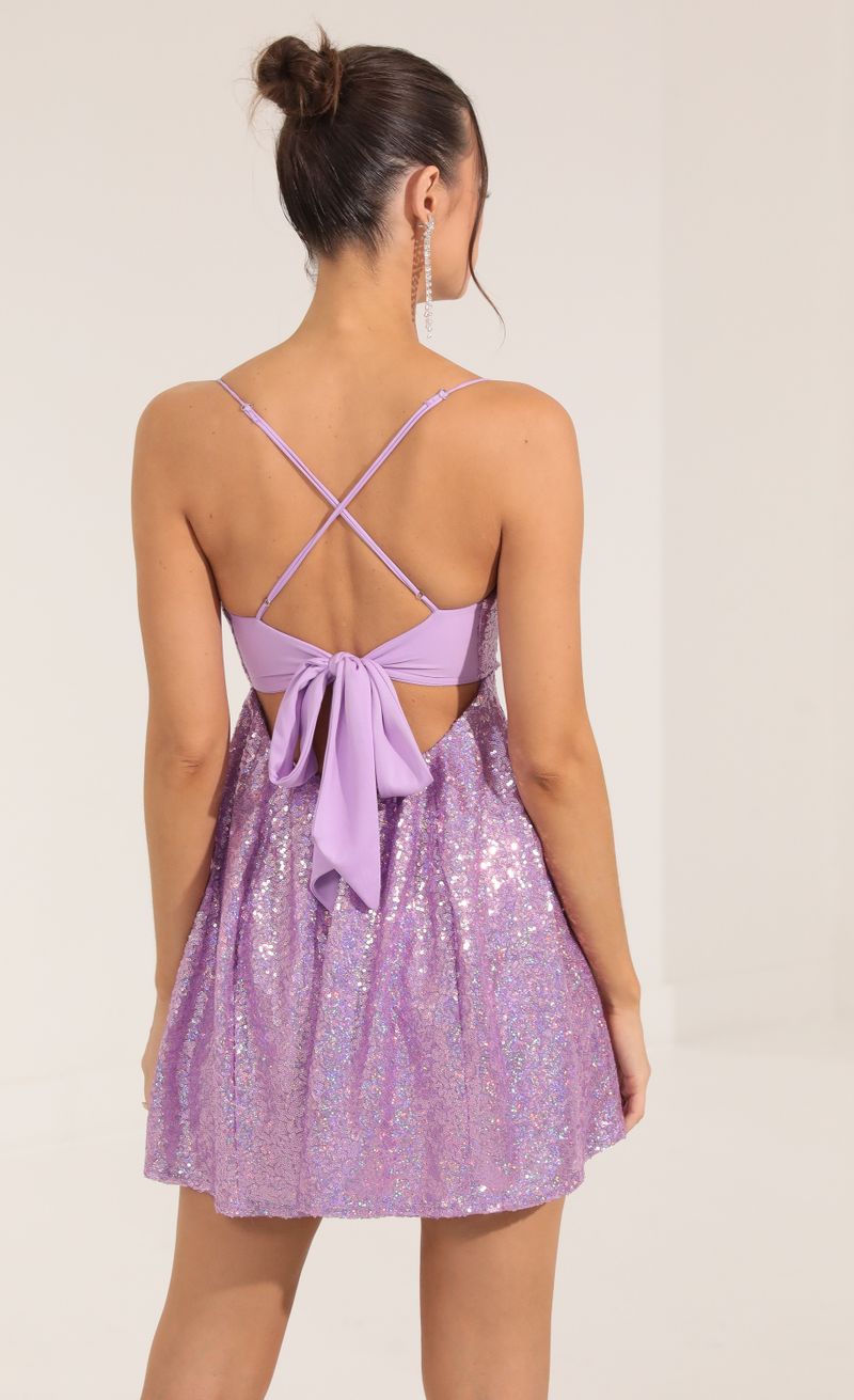 Picture Nicki Iridescent Sequin Dress in Purple. Source: https://media.lucyinthesky.com/data/Sep22/800xAUTO/59e41c11-c356-4eea-b27a-cb91405ff521.jpg