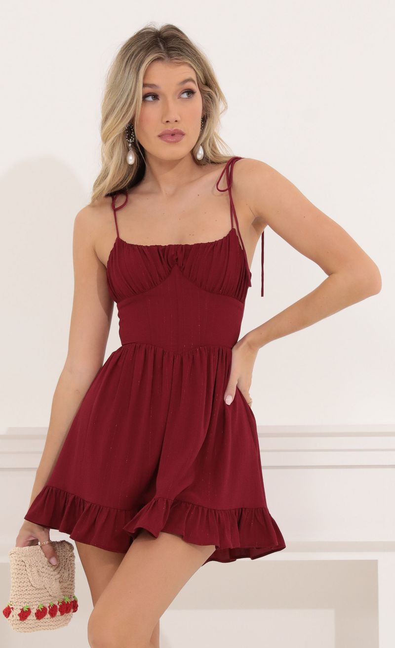 Picture Ruth Striped Crepe Corset Dress in Red . Source: https://media.lucyinthesky.com/data/Sep22/800xAUTO/b4a45f76-0606-4852-82be-fe300f69c0c2.jpg