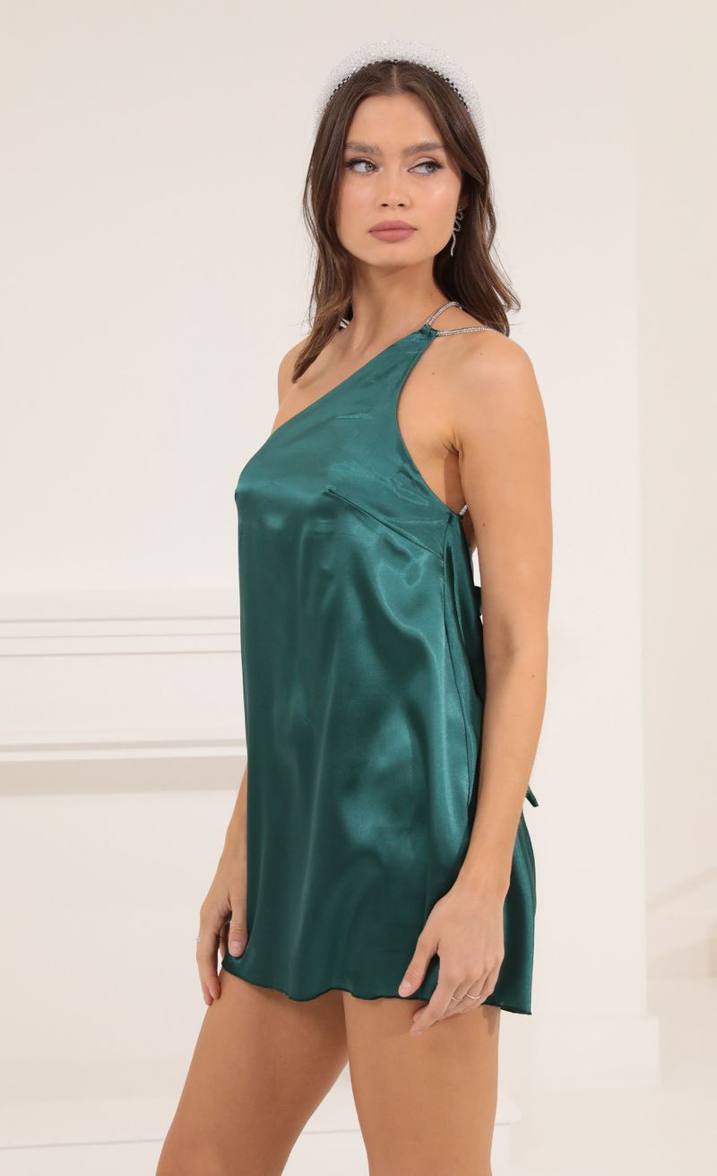 Picture Astoria One Shoulder Dress in Green . Source: https://media.lucyinthesky.com/data/Sep22/800xAUTO/ece0e39a-009e-45f3-9999-296217546e06.jpg