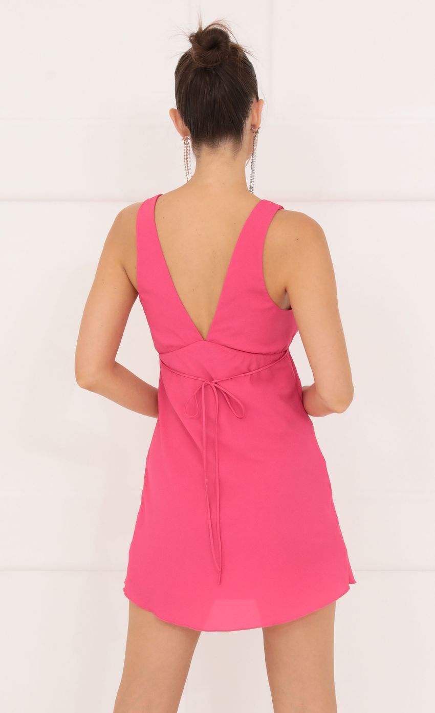 Picture Palmer Crepe Satin A-Line Dress in Pink. Source: https://media.lucyinthesky.com/data/Sep22/850xAUTO/1a089c7b-f79a-40e9-b865-73d94ba26515.jpg