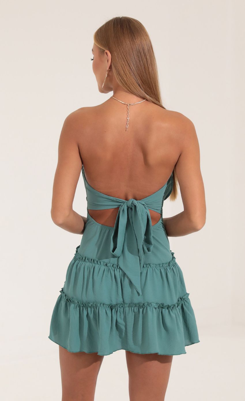Picture Sheba Strapless Corset Dress in Green. Source: https://media.lucyinthesky.com/data/Sep22/850xAUTO/340a3364-1a8a-4412-8a68-ea1720456587.jpg