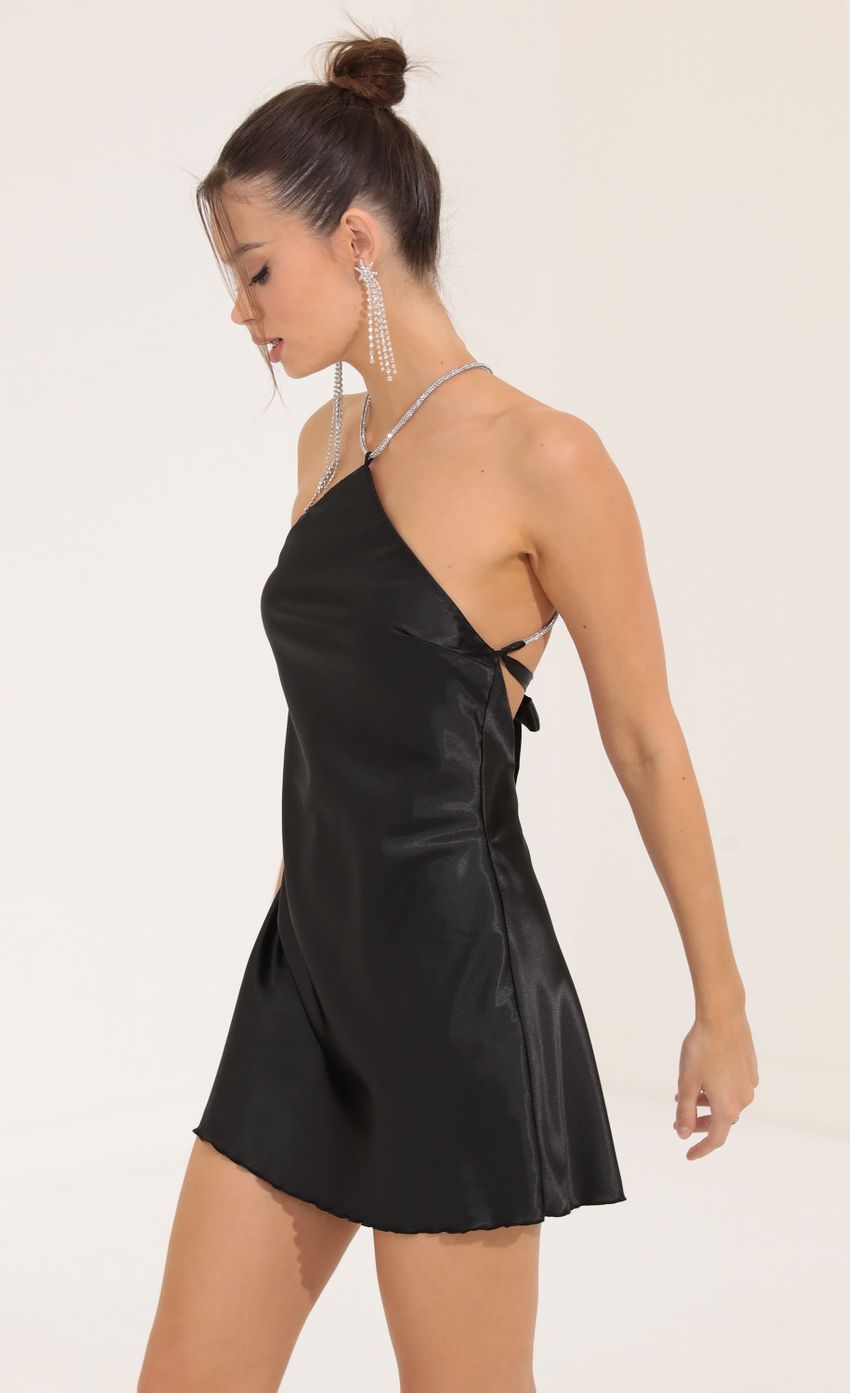 Picture Liliana Rhinestone Halter Slip Dress in Black. Source: https://media.lucyinthesky.com/data/Sep22/850xAUTO/7a5fa2ed-0036-4774-9373-04d3e568d67f.jpg