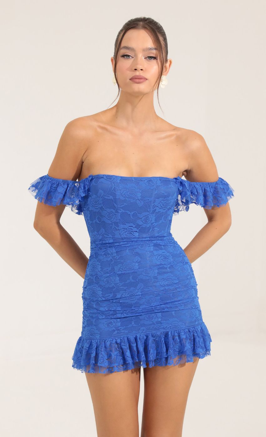 Picture Edlyn Floral Lace Corset Bodycon Dress in Blue. Source: https://media.lucyinthesky.com/data/Sep22/850xAUTO/991b74c6-e382-4ca0-ba2f-1ba744ded0bb.jpg