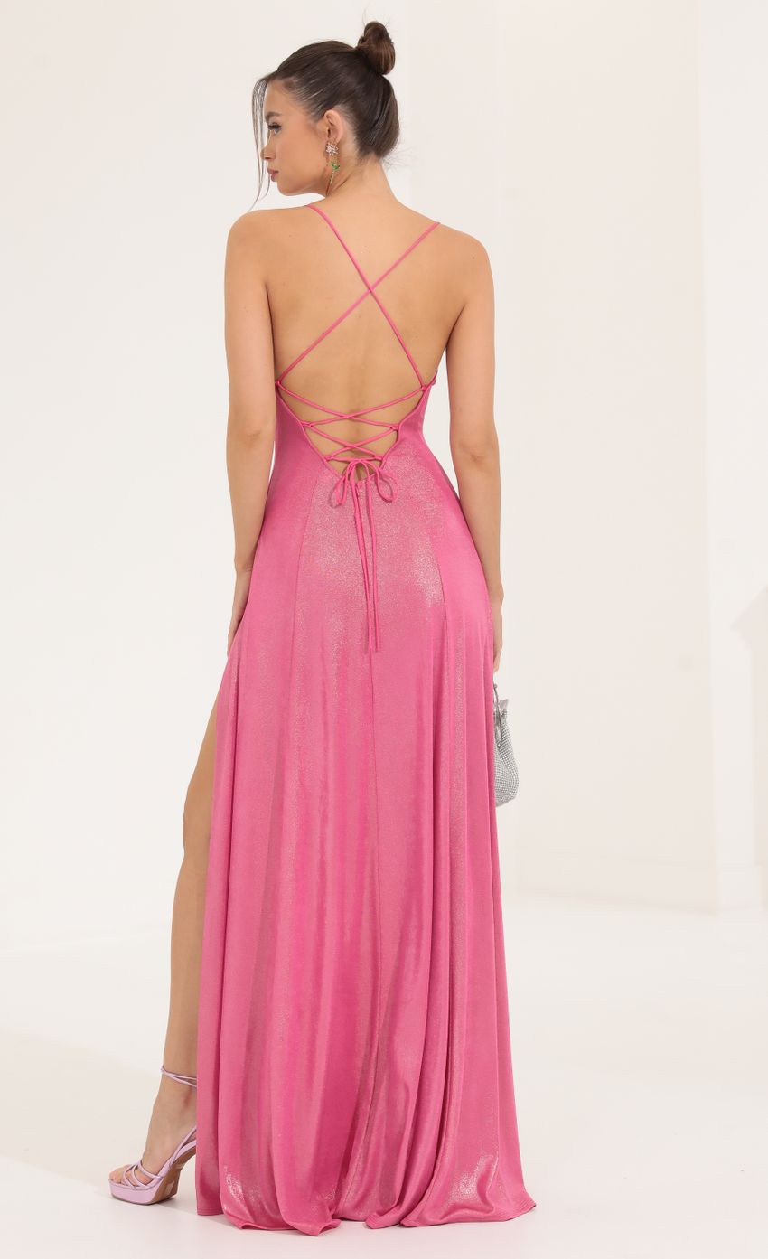 Picture Dior Metallic Slit Maxi Dress in Pink . Source: https://media.lucyinthesky.com/data/Sep22/850xAUTO/a31ac9b4-9d6d-41ce-a19b-171f46fad776.jpg