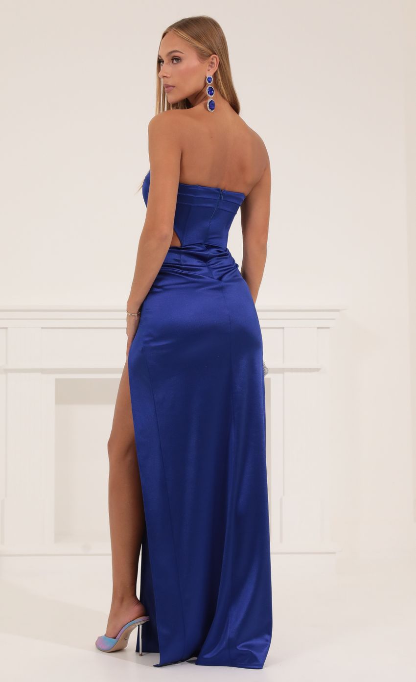 Picture Antoinette Satin Cutout Corset Maxi in Blue. Source: https://media.lucyinthesky.com/data/Sep22/850xAUTO/a7abaca7-72aa-414e-a9c4-42b6a05fee00.jpg
